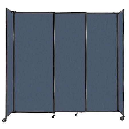 Versare StraightWall Sliding Portable Partition 7'2" x 6'10" Ocean Fabric 1482315